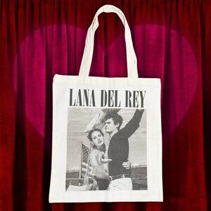 Lana Del Rey Tote Bag Womens Tan Cream Book Bag Singer Artist